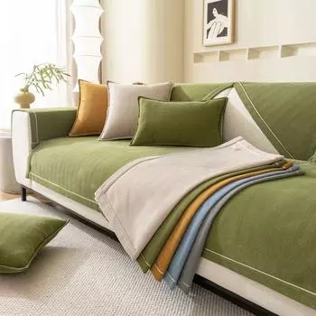 Универсальная ткань из синели Four Seasons, однотонная полосатая диванная подушка в елочку, современная простая нескользящая диванная подушка, полотенце 70*70cm