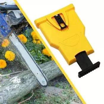 Универсальная точилка для цепных пил, переносная точилка для цепных пил с двумя отверстиями, набор инструментов для быстрой заточки зубьев, обслуживание и уход за лезвиями цепных пил красный