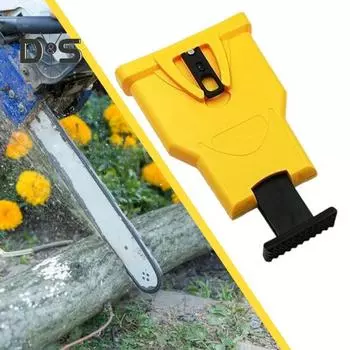 Универсальная точилка для цепных пил, переносная точилка для цепных пил с двумя отверстиями, набор инструментов для быстрой заточки зубьев, обслуживание и уход за лезвиями цепных пил красный