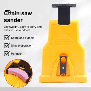 Универсальная точилка для цепных пил, переносная точилка для цепных пил с двумя отверстиями, набор инструментов для быстрой заточки зубьев, обслуживание и уход за лезвиями цепных пил красный