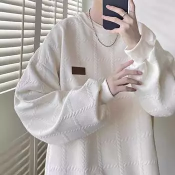 Универсальная толстовка из плотной ткани для мужчин на весну и осень. Американский модный бренд, предлагающий повседневную мужскую одежду, нишевый дизайн для ношения с одеждой. S