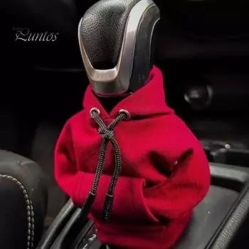 Универсальная толстовка с капюшоном для рычага переключения передач автомобиля, чехол для рычага переключения передач, забавная мини-толстовка с капюшоном, автомобильный декор, украшение для салона автомобиля, подарок оранжевый
