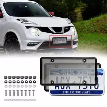 Универсальная тонированная дымчатая крышка номерного знака 6x12 дюймов и держатель рамки акриловая защитная крышка с винтами прозрачный