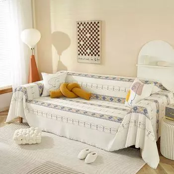 Универсальная универсальная диванная подушка Four Seasons, универсальная нескользящая подушка в богемном стиле, чехол для дивана для гостиной, тканевый чехол 130*180cm