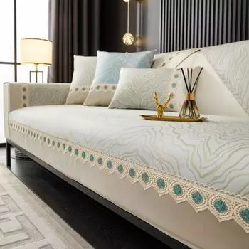 Универсальная утолщенная подушка для сиденья на четыре сезона, Нескользящая, скандинавская, простая, ленивый чехол для дивана, синель, светлая, роскошная подушка для дивана 70X70cm 1pc