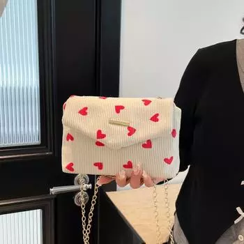 Универсальная, ветрозащитная вельветовая сумка небольшого размера, новая вместительная спортивная ветрозащитная сумка-мессенджер с бантом