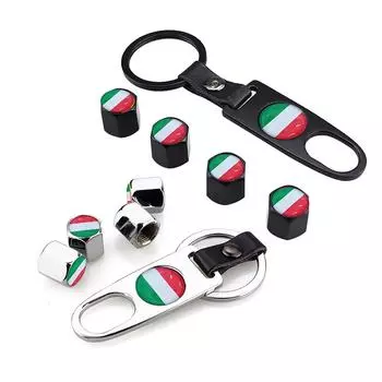 Универсальная воздушная крышка штока шины с флагом Германии и брелок с пряжкой ремня серебряный