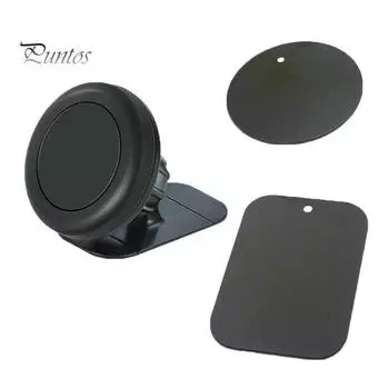 Универсальная вращающаяся на 360 градусов магнитная подставка для мобильного телефона на приборной панели автомобиля чёрный