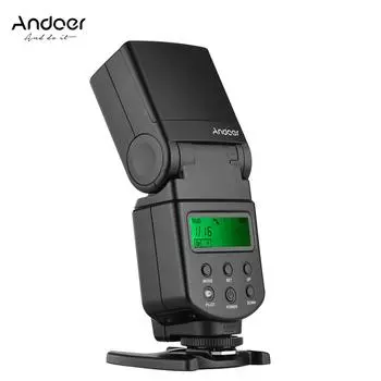 Универсальная вспышка Andoer Speedlite GN40, регулируемая светодиодная заполняющая лампа, вспышка на камере с кронштейном чёрный