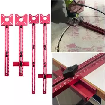 Универсальная вставная пластина для фрезерного стола из алюминиевого сплава, направляющая для резки по кругу с основанием, столярный фрезерный инструмент