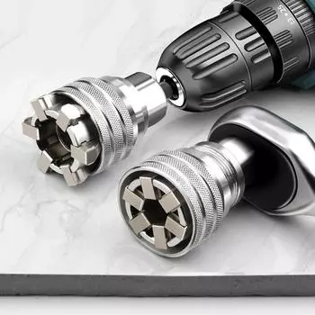 Универсальная втулка 3/8 дюйма, 10-19 мм, регулируемая шестигранная универсальная головка, динамометрический ключ с трещоткой, гаечный ключ, инструмент для ремонта
