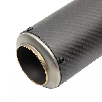 Универсальная выхлопная муфельная труба мотоцикла 60,5 мм, круглая нержавеющая сталь 51mm tilted