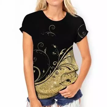 Универсальная забавная разноцветная женская футболка с 3D принтом, летняя повседневная сексуальная женская футболка с короткими рукавами и v-образным вырезом, персонализированная женская верхняя одежда M