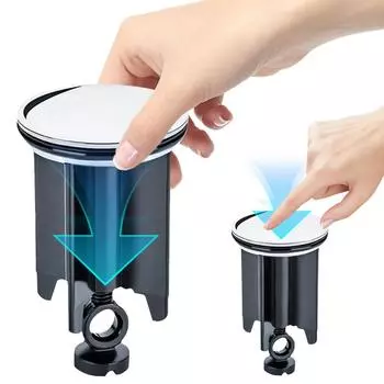 Универсальная заглушка для слива раковины, регулируемая по высоте заглушка для слива раковины 40 мм, заглушка для слива раковины для дома, кухни, ванной комнаты No Screw белый