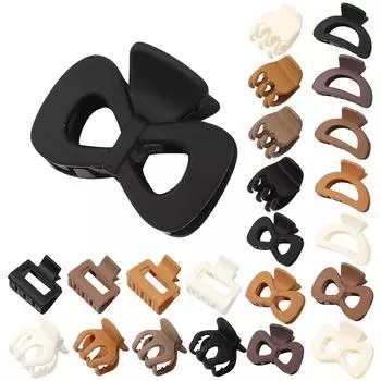 Универсальная заколка для волос с матовым эффектом на выход, зажим для челюсти сильной фиксации, большие противоскользящие заколки для волос для женщин, нейтральные цвета One Size