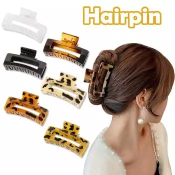 Универсальная заколка в стиле ретро с геометрической квадратной полой заколкой для волос Поднос для шампуня Заколка для волос