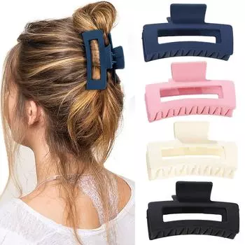 Универсальная заколка в стиле ретро с геометрической квадратной полой заколкой для волос Поднос для шампуня Заколка для волос
