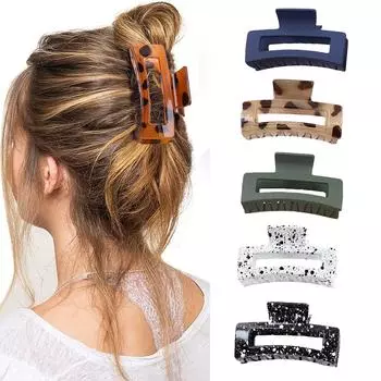 Универсальная заколка в стиле ретро с геометрической квадратной полой заколкой для волос Поднос для шампуня Заколка для волос