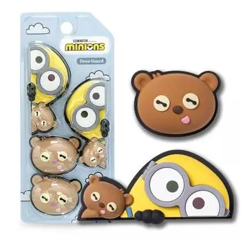 Универсальная защита двери автомобиля Minions 4p Pkeokkom Bob & Team, защита от застревания двери автомобиля Гадкий Я, аксессуары для автомобиля в Корее