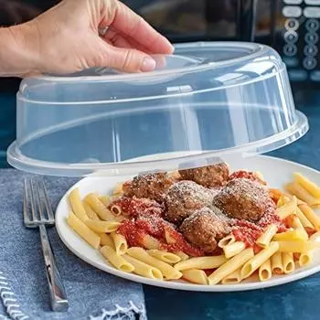 Универсальная защита от брызг в микроволновой печи - прозрачная пластиковая крышка для еды, подходит для разных размеров, незаменимый кухонный гаджет S