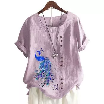 Универсальная женская футболка с круглым вырезом и короткими рукавами, 11 вариантов цвета S светло-фиолетовый