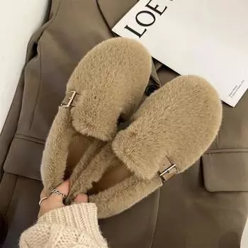 Универсальная женская хлопковая обувь 2024 года, новая теплая бархатная женская обувь, нескользящая женская обувь на плоской подошве, модная женская повседневная обувь с мягкой подошвой 35 хаки