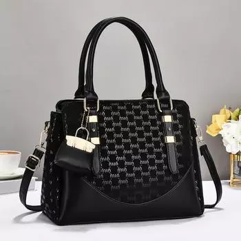 Универсальная женская новая сумка через плечо, темпераментная женская сумка, на одно плечо, в корейском стиле, модная, стильная женская сумка чёрный