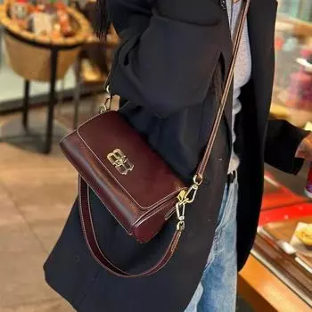 Универсальная женская сумка через плечо и почтальон из натуральной кожи - маленькая, высокого класса 2024 года, сумка подмышкой и для мобильного телефона