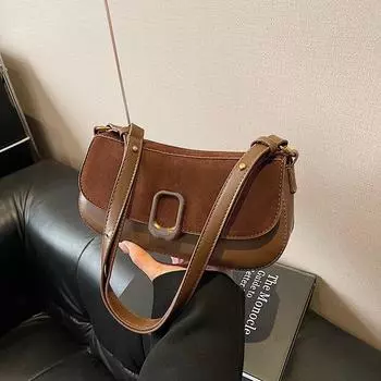 Универсальная женская сумка через плечо под мышкой - тренд осени/зимы 2024 года, модный небольшой квадратный дизайн на одно плечо 26*7*13 красный