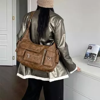 Универсальная женская сумка через плечо, высокое качество, высокая вместимость, простота, улучшенный смысл, прочный, новый