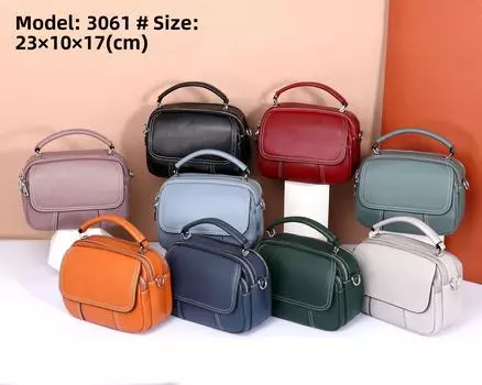 Универсальная женская сумка из натуральной кожи - модный дизайн подушки 2025 года зелёный