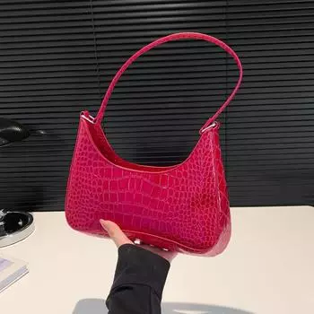 Универсальная женская сумка с темпераментом, модная корейская версия, новая сумка с крокодиловым узором, сумка через плечо на одно плечо
