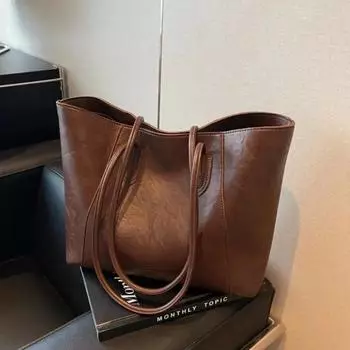 Универсальная женская сумка-трансформер, большая вместимость, элегантная сумка через плечо, высококачественная текстура в стиле ретро, новая