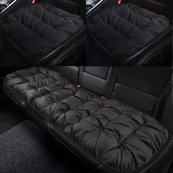 Универсальная зимняя автомобильная теплая подушка для сиденья, утолщение, бесплатная короткая плюшевая задняя нескользящая мягкая подушка для сиденья, чехол для сиденья, автомобильные аксессуары