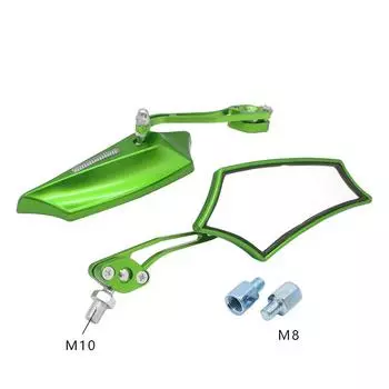 Универсальное 8 мм 10 мм мотоциклетное зеркало заднего вида для мопеда, боковые зеркала, вращающееся синее зеркало заднего вида, аксессуары для мотоцикла чёрный