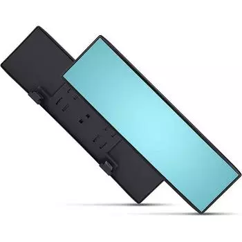 Универсальное антибликовое широкоугольное зеркало заднего вида для автомобиля 300*70mm flat белый