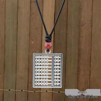 Универсальное этническое серебряное ожерелье-подвеска – Женский амулет «Четыре стороны света: мир и богатство»