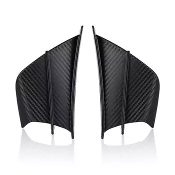 Универсальное боковое крыло мотоцикла из углеродного волокна, ярко-черная боковая панель, крылышки, обтекатель, боковые крылышки чёрный