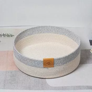 Универсальное гнездо для кошек на все времена года, устойчивое к царапинам и укусам, плетеная хлопковая веревка, когтеточка для кошек, лежанка для кошек S