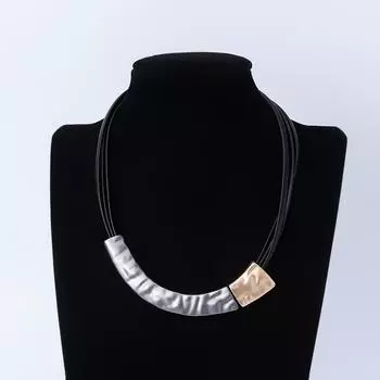 Универсальное и модное ожерелье, европейское и американское контрастное цветное женское короткое высококачественное ожерелье на ключицу золотой
