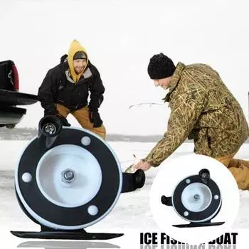 Универсальное износостойкое пластиковое колесо для зимней рыбалки, твердая пластиковая металлическая мини-катушка для рыбалки на открытом воздухе