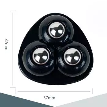 Универсальное колесо с тремя шариками, без сверления, бесшумное, износостойкое, несущее нагрузку, небольшой бытовой шкив 4 PCS чёрный