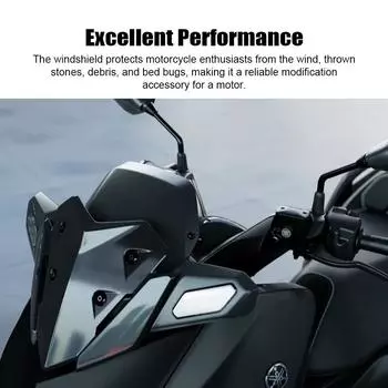 Универсальное лобовое стекло мотоцикла подходит для XMAX125 XMAX250 XMAX300 2023, модификация ветрового стекла чёрный