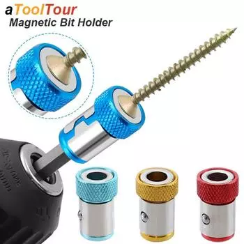 Универсальное магнитное кольцо для сверл 6,35 мм 1/4 дюйма, магнит, мощное кольцо, сильный намагничиватель, электрические отвертки синий