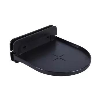 Универсальное настенное крепление ABS полка Встроенная стойка для хранения кабелей Легкая клейкая установка для умных колонок и устройств чёрный