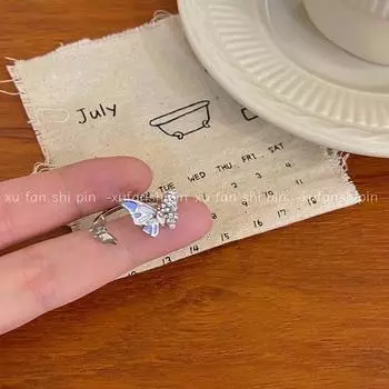 Универсальное открытое кольцо Blue Butterfly нового дизайна