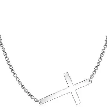 Универсальное ожерелье из стерлингового серебра S925 с крестом на ключицу для женщин. Доступная роскошь. Чувство моды. Трендовые невыцветающие аксессуары. 925