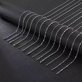 Универсальное ожерелье с шариковой цепочкой из титановой стали, готовая цепочка с разными спецификациями 500*2mm