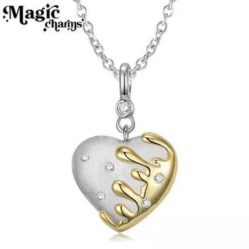 Универсальное ожерелье с тающим ветром сердцем, женский нишевый дизайн, стерлинговое серебро S925, позолоченная цепочка на ключицу, цепочка для свитера