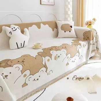 Универсальное полотенце для дивана из шенилла в скандинавском стиле Instagram, чехол для дивана, чехол для дивана, одеяло, универсальная подушка для дивана Four Seasons 180*130cm